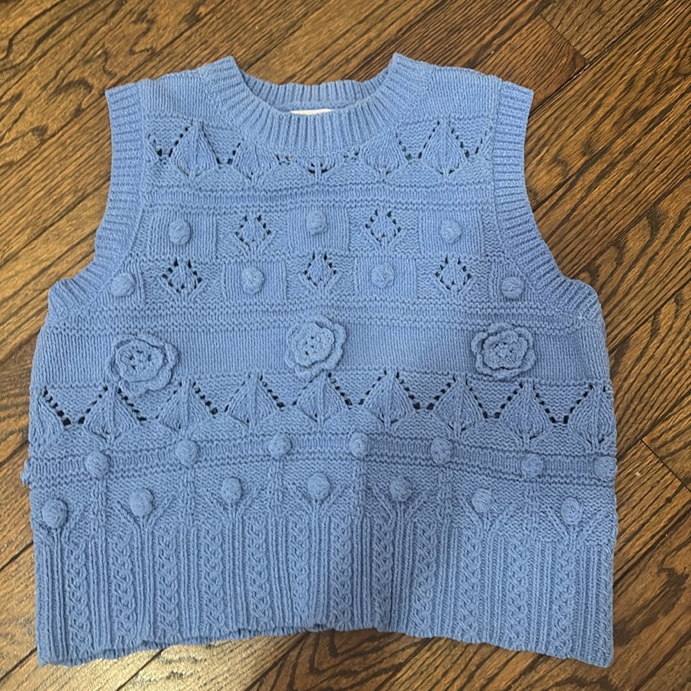 zara girls sweater vest